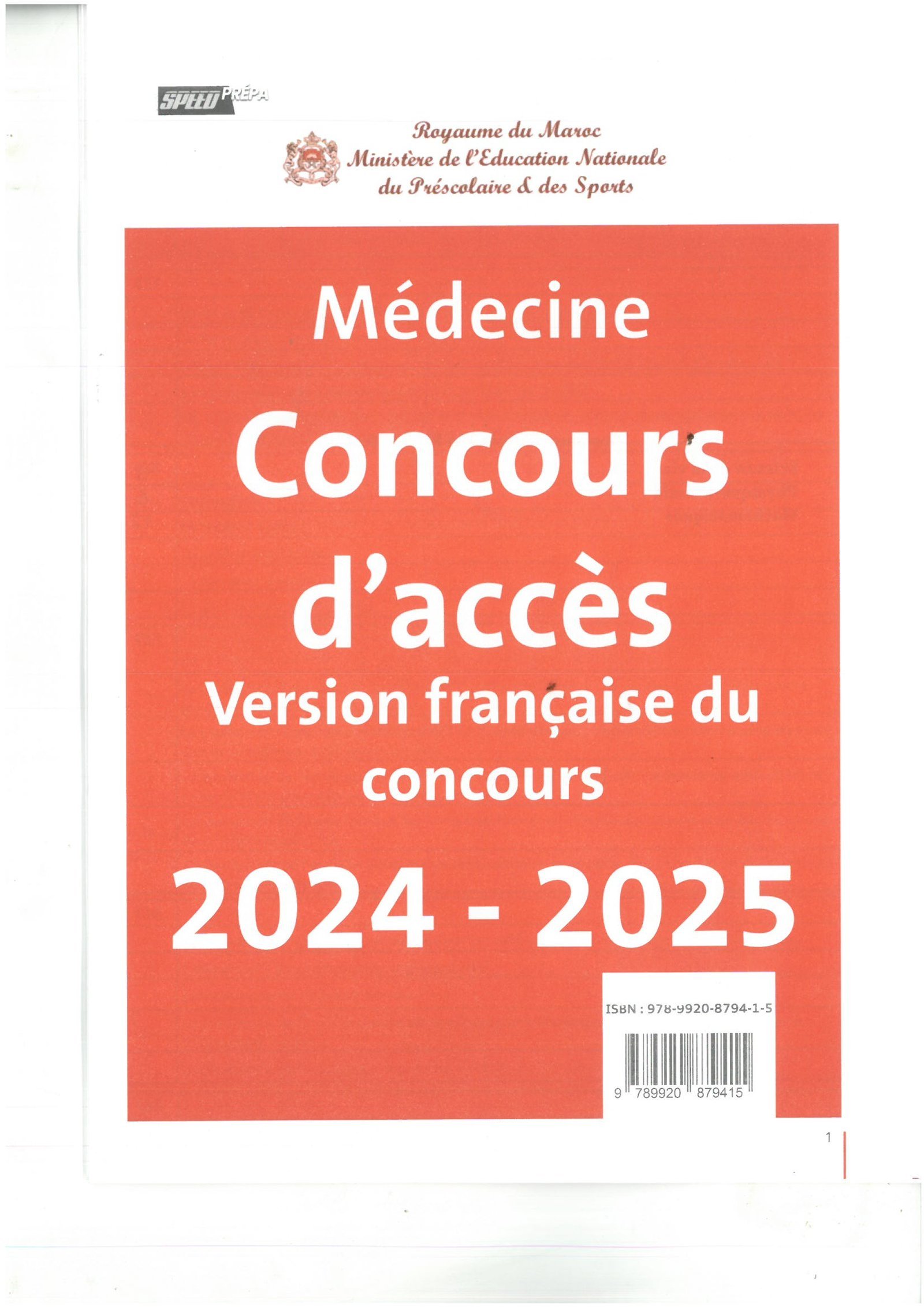 SCBEPRN03526040120130_0002.jpg Réussir l’examen d’entrée en médecine 2025-2026 ( Nouvelle-Edition )